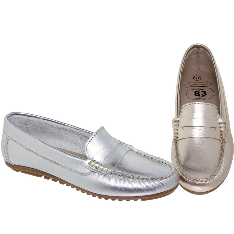 Mocassino donna in pelle