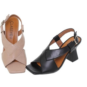 Sandalo donna in pelle