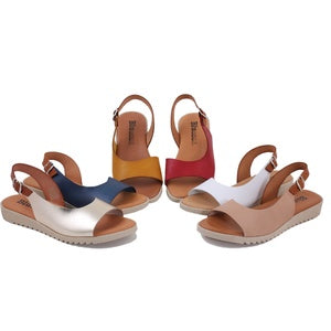 Sandali donna in pelle