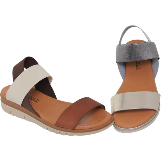 Sandalo donna in pelle