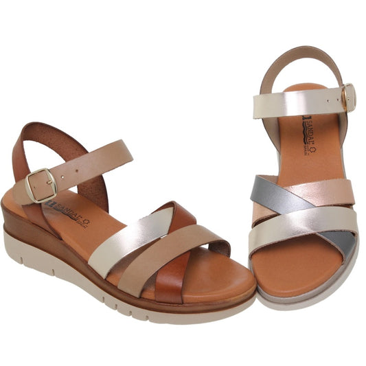 Sandali donna in pelle