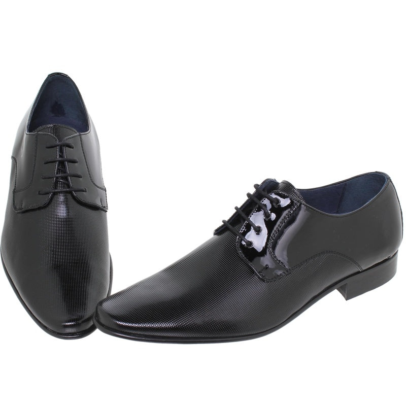 scarpe eleganti da uomo in pelle lucida nera
